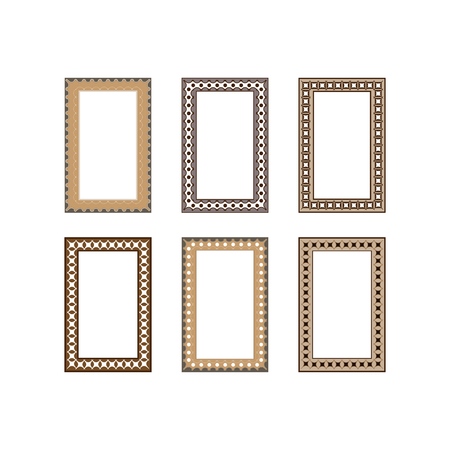 Frame card set. Fashion graphic background. Modern stylish abstract texture. Colorful template for prints, label, banner, mark, photo, border, blank etc. Design element. Vector illustrationのイラスト素材