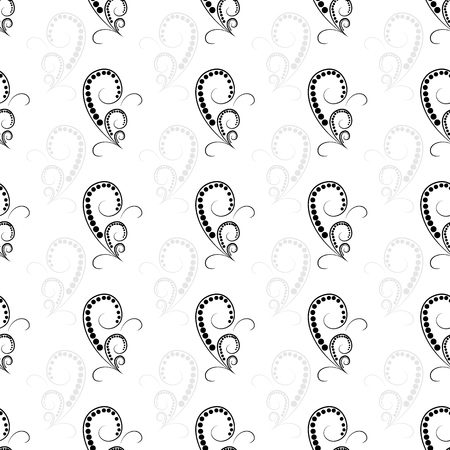Abstract arabic seamless pattern. Fashion graphic on black background design. Modern stylish abstract texture. Monochrome template for prints, textiles, wrapping, wallpaper, etc. Vector illustrationのイラスト素材