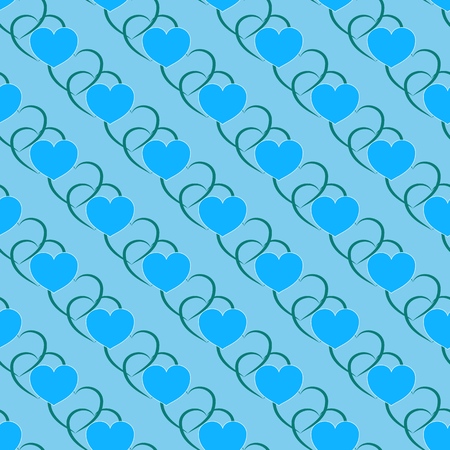 Heart blue seamless pattern. Fashion graphic background design. Abstract texture of valentines day....