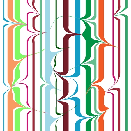 Abstract colorful line seamless pattern. Fashion graphic color background design. Modern stylish abstract texture. Colorful template for prints, textile, wrapping, business, etc. Vector illustrationのイラスト素材