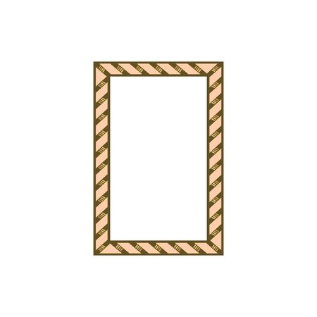 Frame with wavy line. Fashion graphic background. Modern stylish abstract texture. Colorful template for prints, textiles, wrapping, wallpaper, photo, etc. Design element. Vector illustrationのイラスト素材