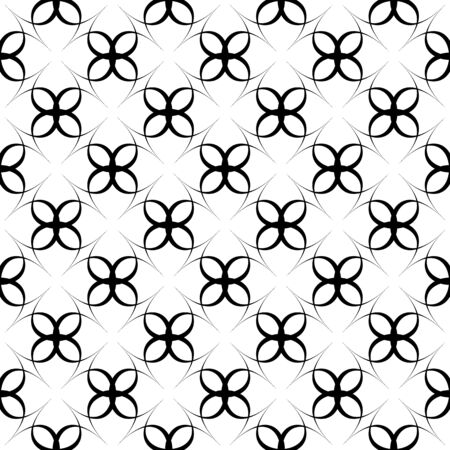 Geometric ornamental seamless pattern. Abstract background design. Modern stylish abstract texture. Monochrome template for prints, textiles, wrapping, wallpaper, website etc. Vector illustrationのイラスト素材