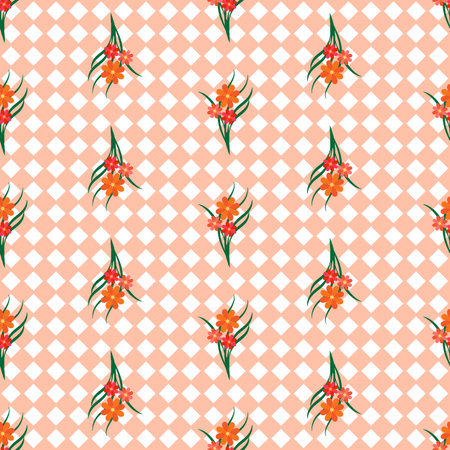 Abstract flower pattern for print and textiles etcのイラスト素材