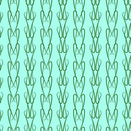 Vertical colorful green wavy line on olive