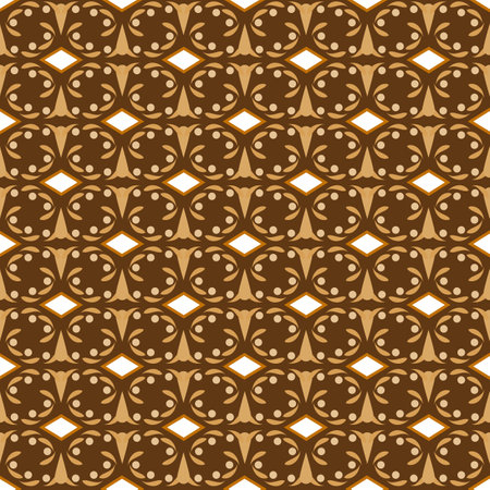 Abstract arabic seamless pattern of brown square. Fashion graphic background. Modern stylish abstract texture. Design colorful template for prints, textile, wrapping, wallpaper. Vector illustrationのイラスト素材