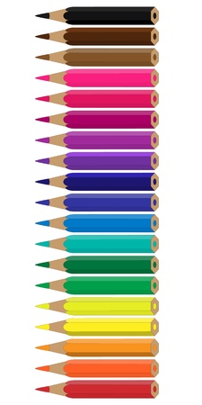 lots of multicolored pastelsのイラスト素材