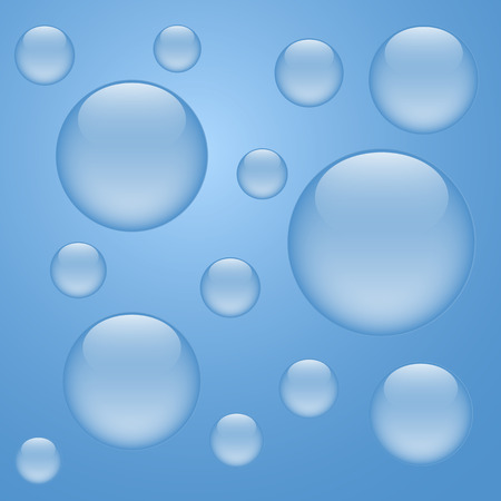 water bubbles on the blue backgroundのイラスト素材