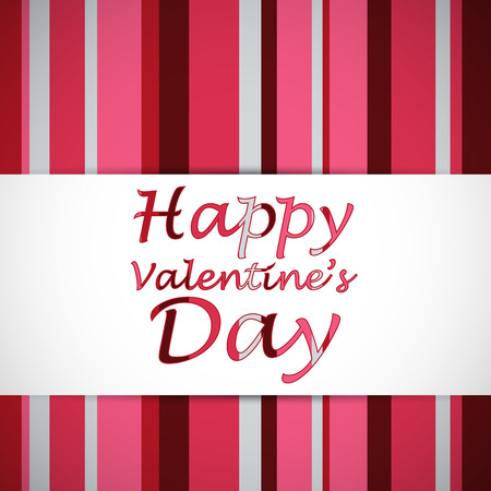 happy valentine's day card with strips on the backgroundのイラスト素材