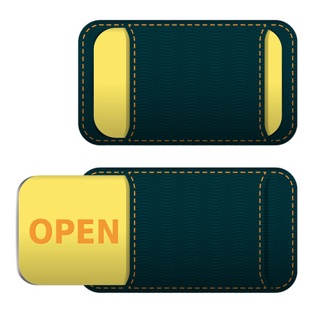 Set of petrol colored eject button. Vector illustration.のイラスト素材