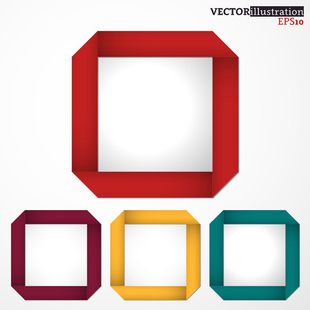 Collection of colored squared fields. Vector illustration.のイラスト素材