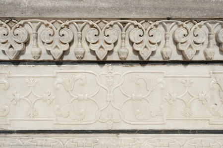 detail decorative of taj mahal, Indiaの写真素材