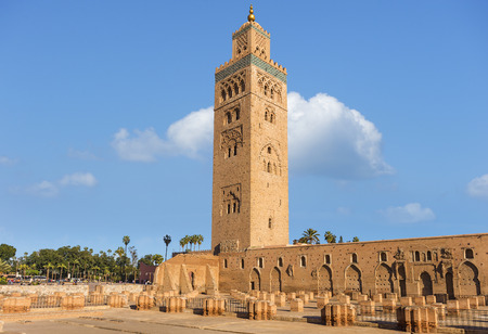Koutoubia mosque in marrakech morocco.の写真素材