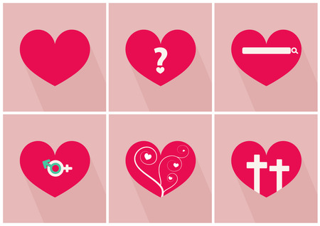 love is the beginning and ending of life , story of love for valentines day vector illustrationsのイラスト素材