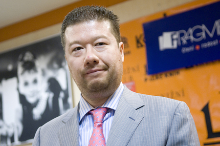 PRAGUE, CZECH REPUBLIC - MAY 5, 2010: Czech politician and businessman Tomio Okamura in Prague, Czech Republic, May 5, 2010.のeditorial素材