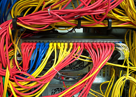 Network server room routersの写真素材