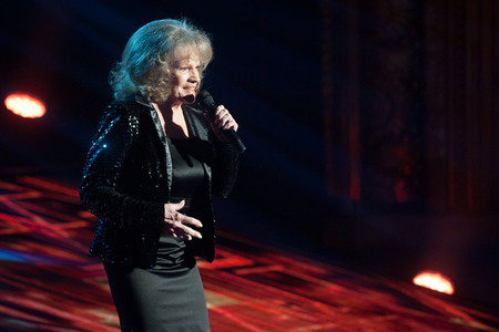 PRAGUE, CZECH REPUBLIC - NOVEMBER 29, 2014: Czech singer Eva Pilarova During gaming performance in Prague, Czech Republic, November 29, 2014.のeditorial素材