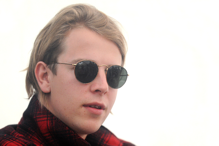 Hradec Kralove, CZECH REPUBLIC - JULY 3, 2014: The English singer Tom Odell During a press conference at Rock for People festival in Hradec Kralove, Czech Republic, July 3, 2014.のeditorial素材