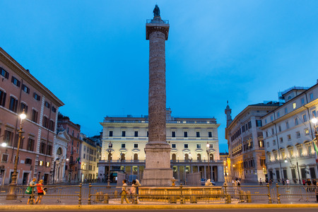 Column of Marcus Aurelius in Rome, Italyのeditorial素材