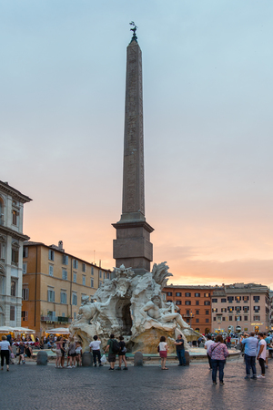 Piazza Navona in Rome, Italyのeditorial素材