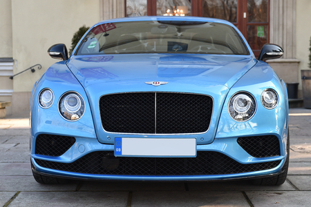 PRAGUE, CZECH REPUBLIC - FEBRUARY 15, 2017: Bentley Continental GT in Prague, Czech Republic,...