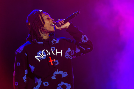 PANENSKY TYNEC, CZECH REPUBLIC - JUNE 28, 2018: American rapper Wiz Khalifa during his performance...