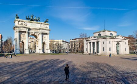 Arch of Peace in Sempione Park, Milan, Italy