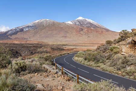 Mount Teide National Park in Tenerife, Spainの写真素材