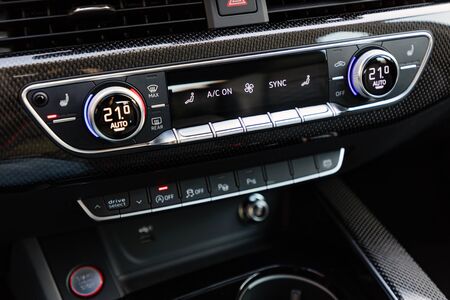 Control buttons on dashboard of a carの写真素材