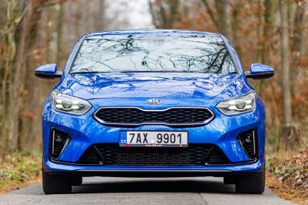 PRAGUE, CZECH REPUBLIC - DECEMBER 3, 2019: Kia Proceed in Prague, Czech Republic, December 3, 2019