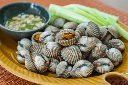 Boiled cocklesの写真素材
