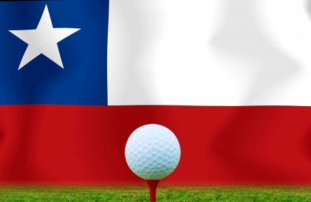 Golf ball Chileの写真素材