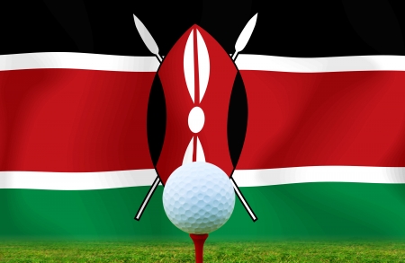 Golf ball KENYAの写真素材
