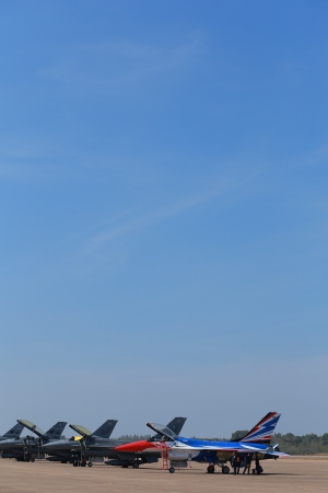 NAKHON RATCHASIMA THAILAND - JANUARY 11: The Children's Day . In this day have Air show from Thailand pilot .The Royal Thai Air force Base Airport 1st Airborne Division on January 11, 2014, in Nakhon Ratchasima Thailand.のeditorial素材