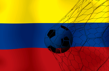 COLOMBIA soccer ballの写真素材