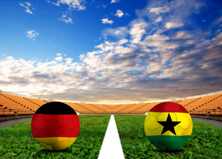 Soccer World Cup 2014 ( Football ) German and Ghanaの写真素材