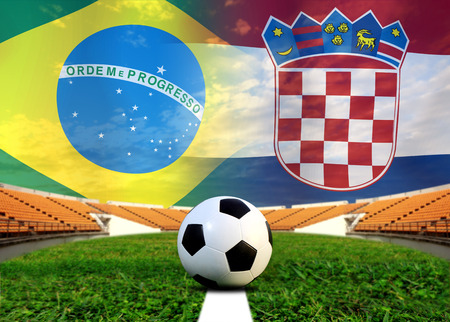 Soccer   Football    Brazil and Croatia 2014の写真素材