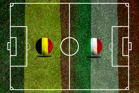 ( Football )  Belgium and Italy.の写真素材