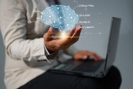 Brain of AI, Symbolic, Machine learning, artificial intelligence of futuristic technology. AI...
