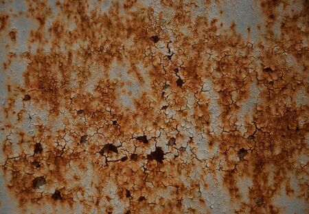Rusted metal texture. Rust on old wall background.