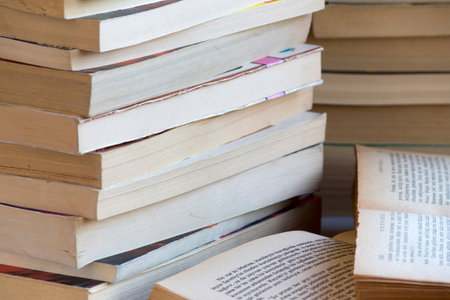 Stack of old booksのeditorial素材