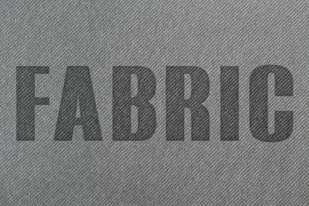 FABRIC word gray textureの写真素材