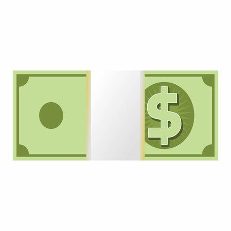 pack of Dollar paper currency, vectorのイラスト素材