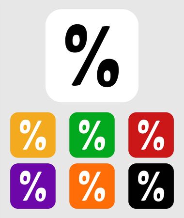 isolated percent sign icon vectorのイラスト素材