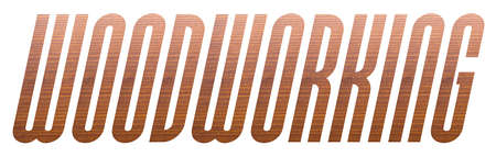 WOODWORKING with brown wooden texture on white background.の写真素材