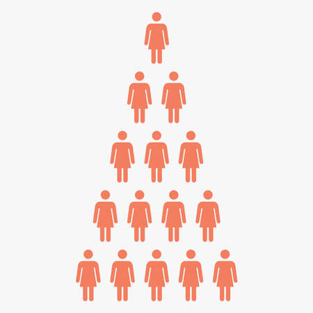 group of people illustration concept, vector, group of woman icon.のイラスト素材