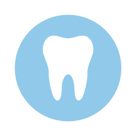 Tooth icon in circle vector illustration.のイラスト素材