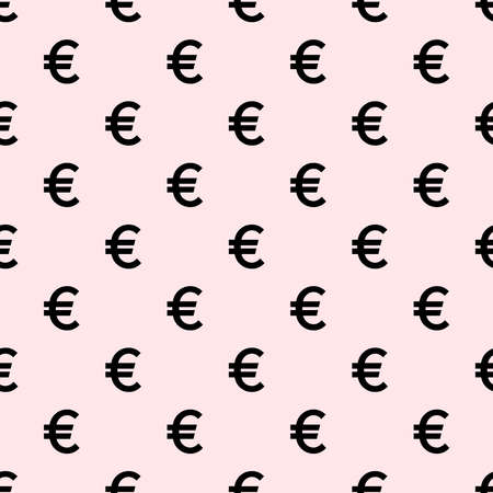 seamless pattern with Euro sign icon vector,seamless pattern background.のイラスト素材