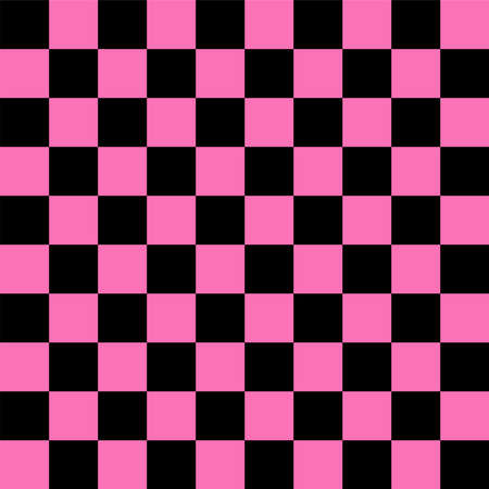 black and pink checkered seamless geometric pattern, square template,vector,illustration.のイラスト素材