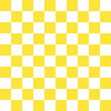 yellow checkered seamless geometric pattern, square template,white backdrop,vector,illustration.のイラスト素材
