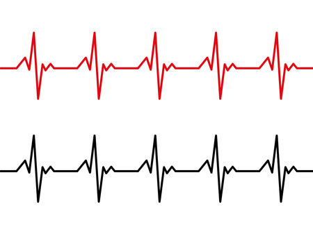 heartbeat pulse lines icon vector.のイラスト素材